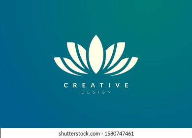 Abstract Golden Flower Design Modern Minimalist Stock Vector (Royalty ...