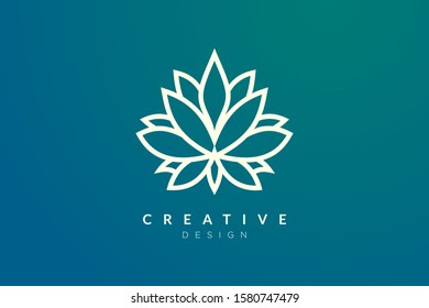 Minimalist flower vector design. It is suitable for spas, hotels, beauty, health, fashion, cosmetics, boutiques, salons, yoga, therapy, and others.