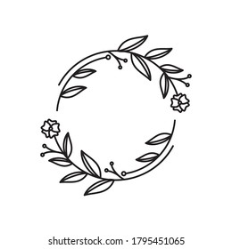 Minimalist Flowers  floral elements for design, flower hand drawn illustration lineart.

