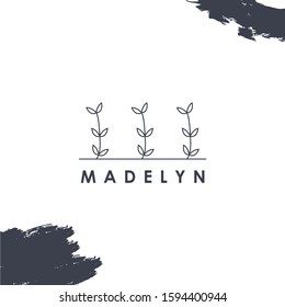 Minimalist Flowers premium logo design