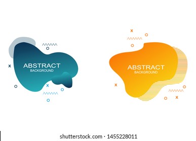 minimalist fluid banner shape background set. modern dynamic gradients abstract with flowing liquid shapes. Template for the design of a logo, flyer or presentation background. Vector illustration