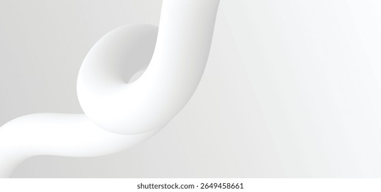 Forma fluida minimalista con curvas elegantes y superficie lisa