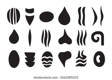 Minimalist Fluid Forms in Black and White
