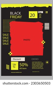 Minimalist Flyer Poster Black Friday Design Template