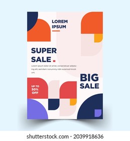 minimalist flyer poster template with minimalist concept. vector eps 
