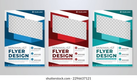 minimalist flyer template with modern concept and minimalist layout use for business profile and product catalog