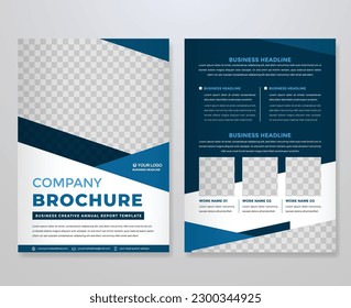 minimalist flyer template with modern concept and abstract background