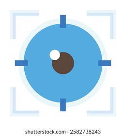 Minimalist focus icon representing concentration, goal-setting, and mental clarity for achieving success.