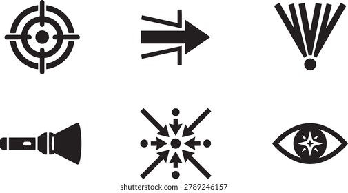 Minimalist Focus and Target Icon Set for Business Branding
