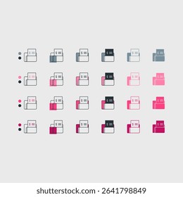 Minimalist folder icon for documents or files