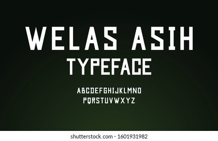 Minimalist font set. Design of typography a to z. Vector illustration.