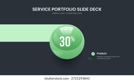 Minimalist Forecast Slideshow Design-Vektorgrafik. Investor starten eine Option Infografik Slide-Vorlage. Produkteinsicht 1 Element Diagramm Präsentationslayout.