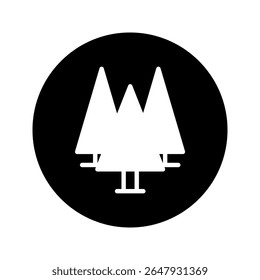 Minimalist forest icon for environmental conservation and sustainable forestry practices illustration for ecology projects graphic design resources