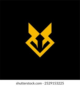 Minimalist Fuchs Logo Design Linie Kunstkonzept, Umriss, moderne fette Ausschnitt