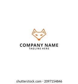 Plantilla para el logotipo Minimalista de Fox Illustration Fox