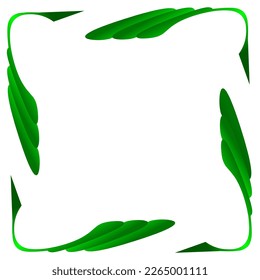 Minimalist frame with beautiful green graphics.