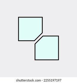 Minimalist frame design with one beveled corner.