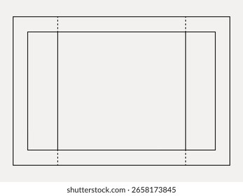 Plantilla de marco minimalista con líneas limpias. Diseño de marco ideal para arte, Fotos o documentos. Plantilla de marco simple para un uso versátil. Estilo elegante y minimalista. Vector de marco con espacio de copia.