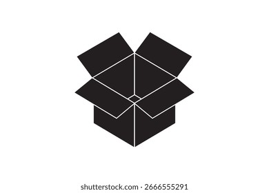 Minimalistisches Fracht- und Bestellboxsymbol
