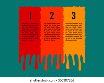 Minimalist fresh paint infographic vector modules