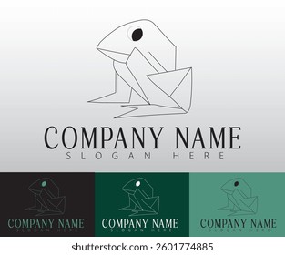 A minimalist frog design that reflects adaptability, perfect for companies expanding their reach.