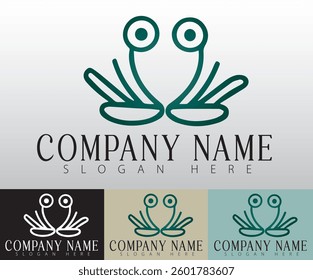 A minimalist frog Logo Illustration