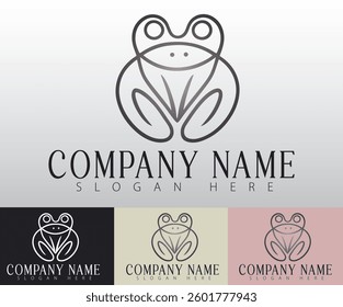 A minimalist frog logo symbolizes adaptability and making it perfect for forward-thinking brands.