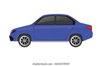 Minimalist Front View Car Icon in Black Silhouette Style