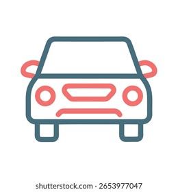 Vista frontal minimalista esboço de um carro, adequado para vários projetos de design e aplicações criativas.