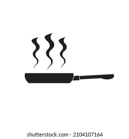 minimalist frying pan icon vector illustration
