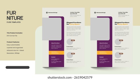 Minimalist Furniture Flyer Design Template