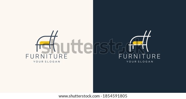 Minimalist Furniture Logo Chair Storeoutline Logo Stock Vector (Royalty ...