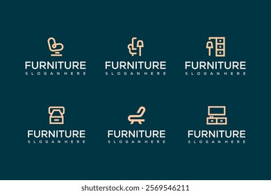 Minimalist furniture luxury logo design