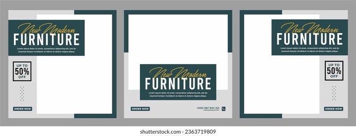 Plantilla de banner de venta de muebles minimalista