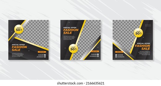 Minimalist furniture social media post templates design.