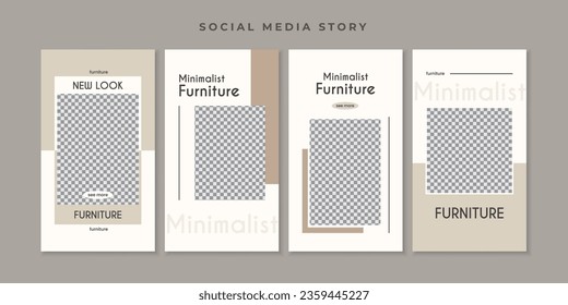 Minimalist furniture social media story template