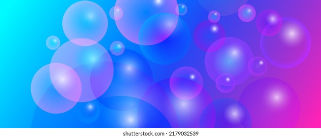 Minimalist futuristic vector art 3d background  for cards, flyer, poster, banner and cover design. 3d bubbles. Balls. Abstract modern illustration. Modern wallpaper design for social media. Gradient.