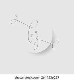 Minimalist FZ Letter Monogram in Script Font with Paper Cutout Effect 