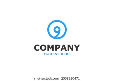 minimalist g or 9 circle design