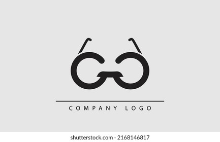 Minimalist G G Lettering Eyeglasses logo optics logo eyeclinic logo design