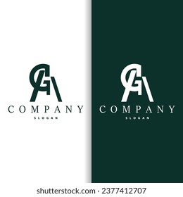 Minimalist GA Letter Logo, AG Logo Modern and Luxury Icon Vector Template Element