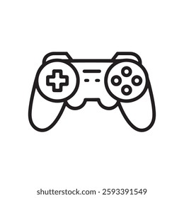 Minimalist Game Controller Line Art Icon ,Vector Gaming Illustration