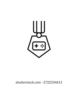 Minimalist Game Controller Shield Icon Design