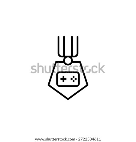 Minimalist Game Controller Shield Icon Design