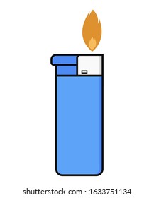 minimalist gas lighters flat illustration