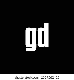 Minimalist gd lowercase letters icon vector illustration.