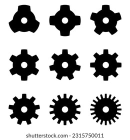 Minimalistische Ausrüstung auf schwarz-weißem Vektor.