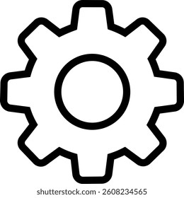 Minimalist gear style settings button