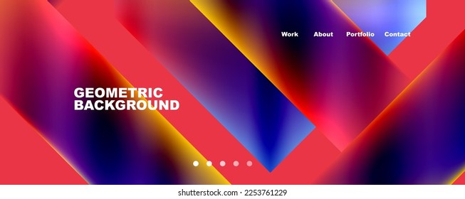 Minimalist geometric abstract background with fluid gradients. Vector Illustration For Wallpaper, Banner, Background, Card, Book Illustration, landing page