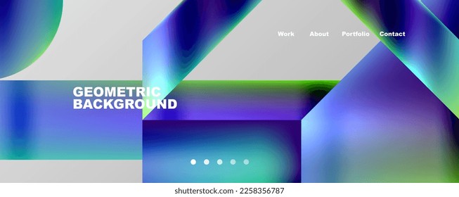 Minimalist geometric abstract background with fluid gradients. Vector Illustration For Wallpaper, Banner, Background, Card, Book Illustration, landing page